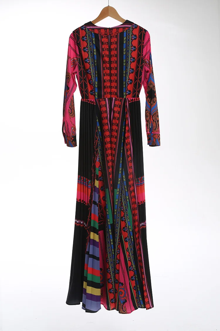 Новинка 2017 женщин осень взлетно посадочной полосы мода лоскутное печати v