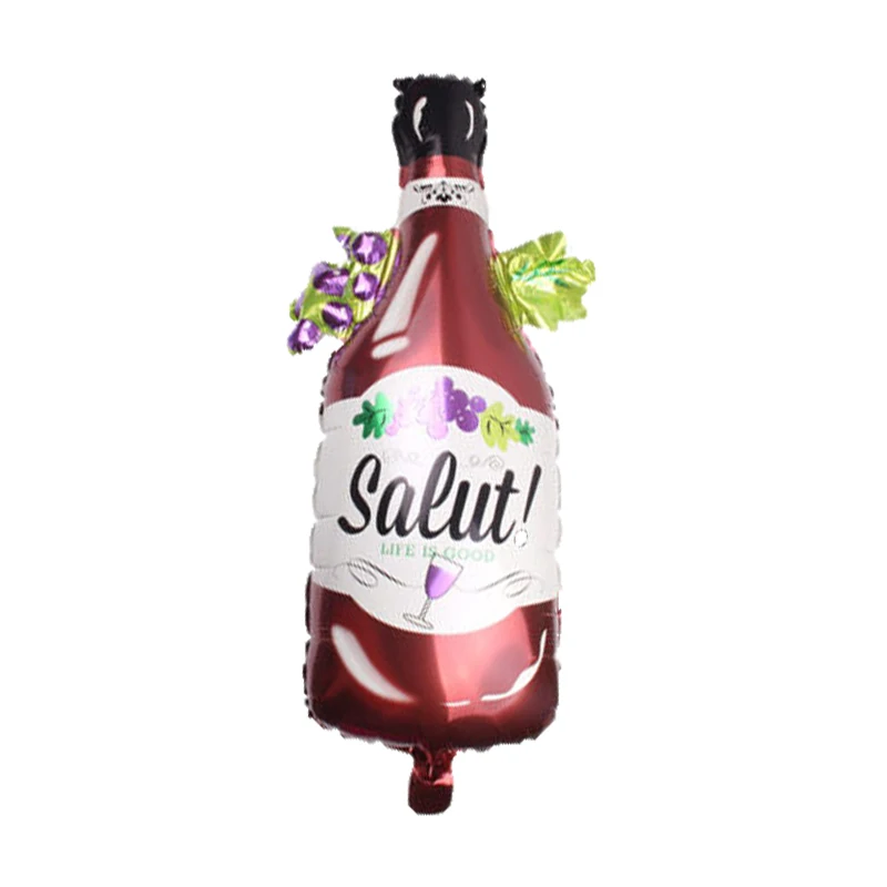Large grape bottle Большая пивная кружка воздушные шары термосы с изображением фламинго/виски вино бутылок Форма 30 jaar Happy декор для вечеринки в честь Дня Рождения шарики на день рождения вечерние украшения - Цвет: Large grape bottle