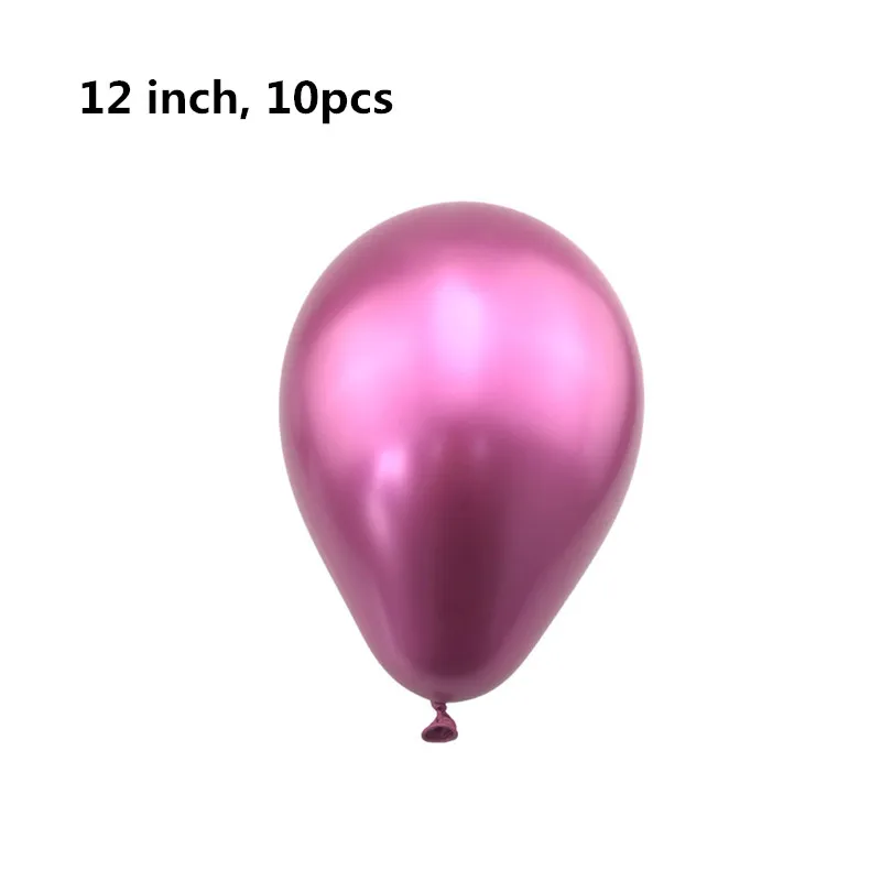 pink 12 inch 10pcs DIY золотые металлические арочные шары 5 12 18 дюймов, Круглый латексный шар для детского дня рождения, вечеринки, свадьбы, украшения для детского душа - Цвет: pink 12 inch 10pcs