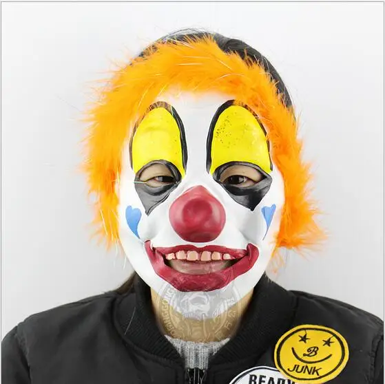 Женская маска клоуна с красным носом Реалистичная Маскарадная для вечеринки |