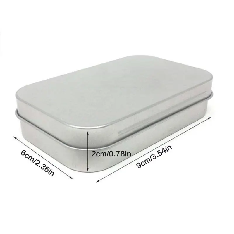 10 упаковок металлические прямоугольные пустые навесные контейнеры мини