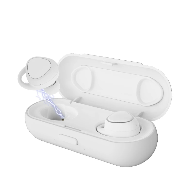 Настоящие наушники-вкладыши TWS с Беспроводной наушники Bluetooth 5,0 3D стерео наушники мини Водонепроницаемый спортивные гарнитуры с Зарядка чехол для Xiaomi samsung - Цвет: White