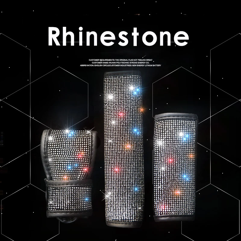 

Стразы бриллиантовый чехол для автомобильного ремня безопасности Наплечная подушка для женщин и девушек автомобильный Стайлинг чехол для ...