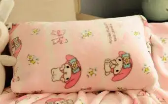 only pillow case 1 шт. мягкий чехол для подушки с мультяшным бантом My Melody, плюшевое фланелевое одеяло, простыня, Романтичный подарок для леди, игрушка для маленькой девочки - Цвет: only pillow case
