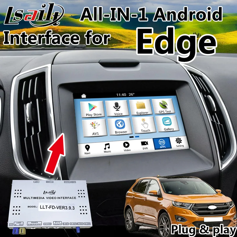 GPS навигатор Plug & Play на Android для Ford SYNC 3 Edge Fiesta и т. Д. С управлением рулевым колесом