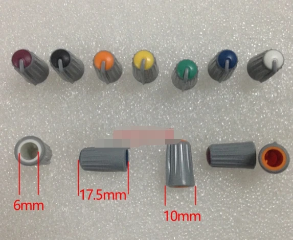 

mix 7colors Semicircular handle potentiometer knobs for Audio volume adjustment 10*17.5mm