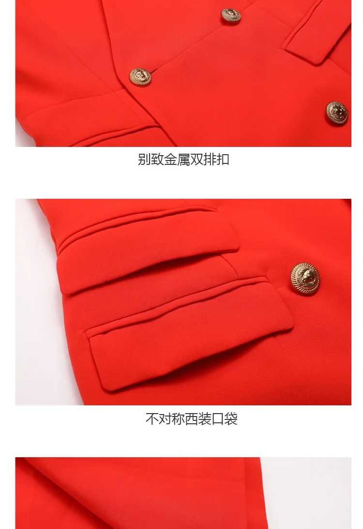 

2019 Autumn New Cloak Sleeves Blazer Slim V-neck Red Mini Suit Dress With Pockets Female