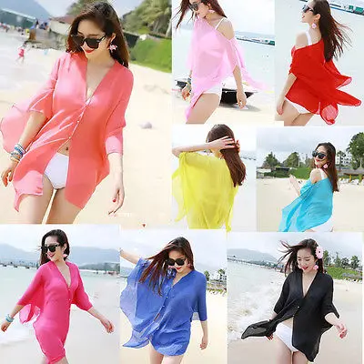 

hirigin New Fashion Women Sexy Chiffon Bikini Cover Up Beach Swimwear Scarf Pareo Sarong Wrap Clothes