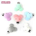 KeepGrow 1Pc Silicone Baby Pacifier Clips BPA Free Mouse Shaped Baby Teething Nipple Chain Holder DIY Pacifier Chain Tools