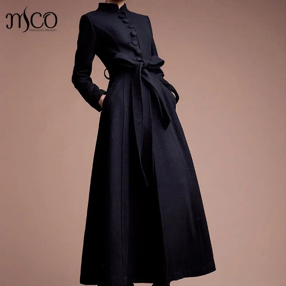 2016 Новое поступление Для женщин кашемир Тренчи для Зима Благородный длинная