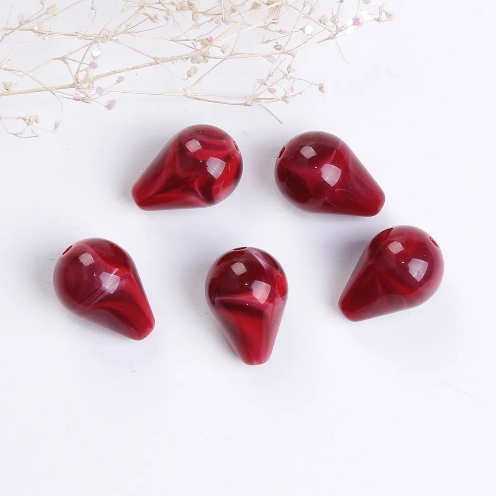 DoreenBeads Акриловые Бусины светло-бежевые винно-красные зеленые кофейные мраморный