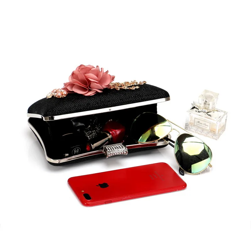 Новинка 2019 цветы из ткани ручной работы вечерняя сумочка роскошная Свадебная