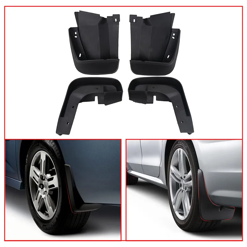 KOLEROADER 1Set Mud Flaps Plash Guard Front Rear Flap Mudguard Auto For Honda Civic Sedan 4DR 2006 2007 2008 2009 2010 2011 / | Автомобили
