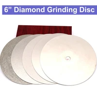 urann 6 150mm diamond grinding disc abrasive wheel coated flat lap disk for gemstone jewelry glass rock ceramics 80 3000 grit
