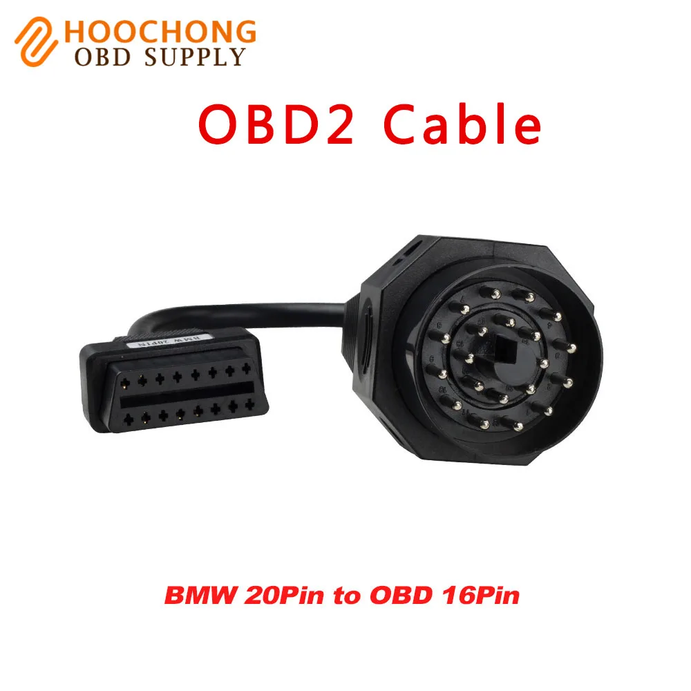 Для BMW 20PIN папа к OBD2 16PIN Женский Диагностический разъем 20 pin 16 адаптер в наличии