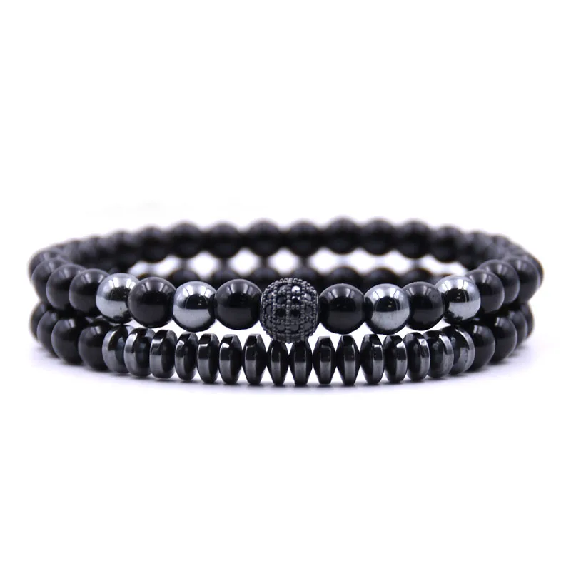 Auyikk пара браслет CZ шариком Для мужчин Jewelry Браслеты и браслеты Любовь Pulseira Masculina