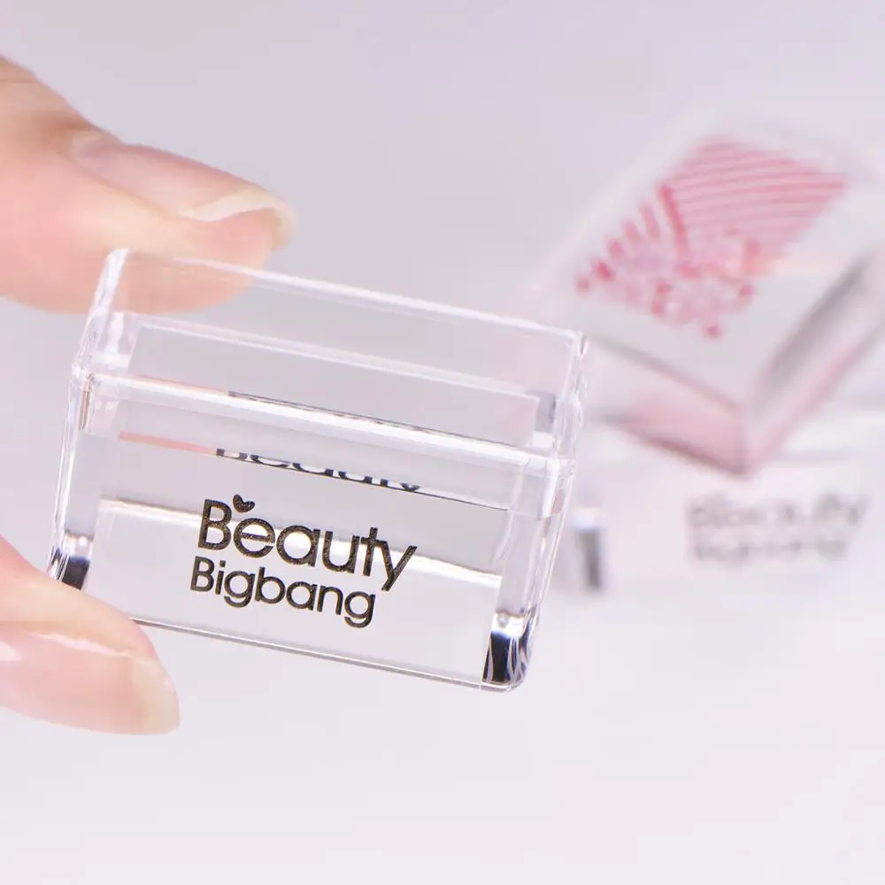 BeautyBigBang 1 набор прямоугольный силиконовый штамп для ногтей прозрачная ручка