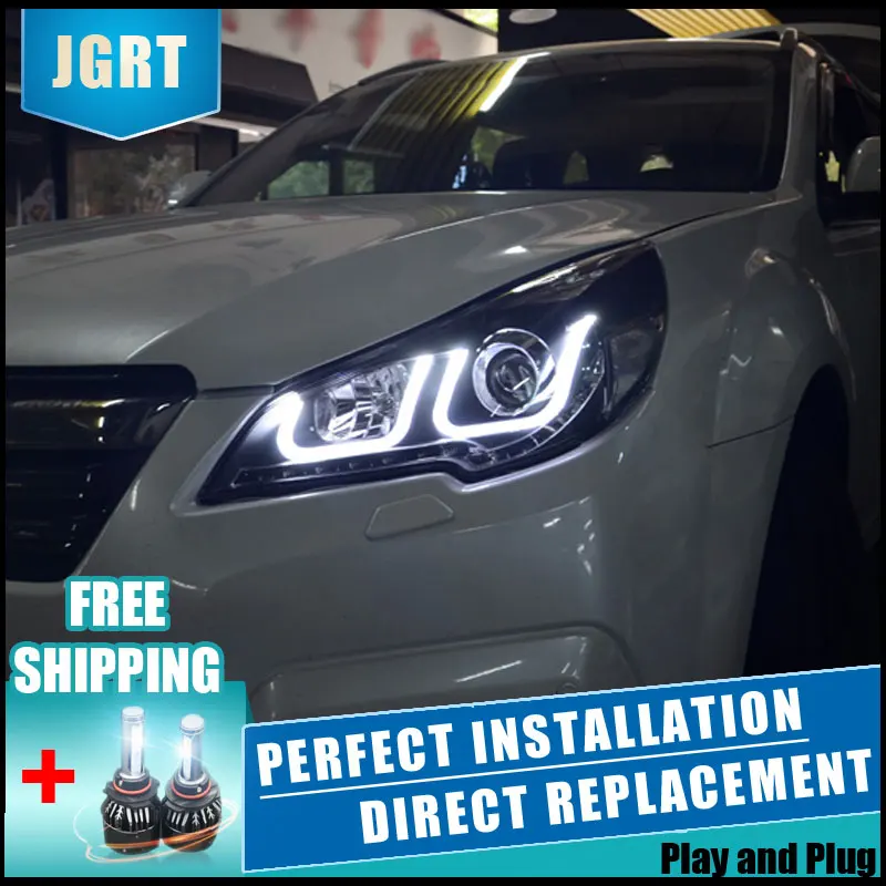 2 шт. светодиодный фары для Subaru Outback 2010-2013 Автомобильный свет двойной ксеноновые