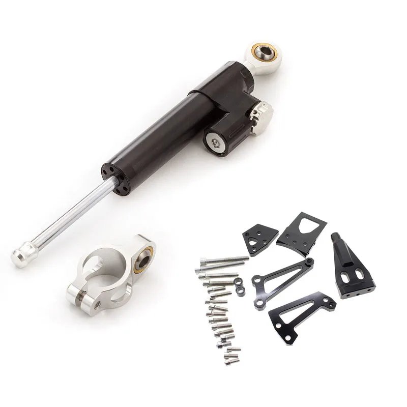 Motorcycle Aluminum Steering Stabilizer Damper Mounting Bracket For Kawasaki ER6N NINJA 400 2009-2011 2010 Complete Set | Автомобили и