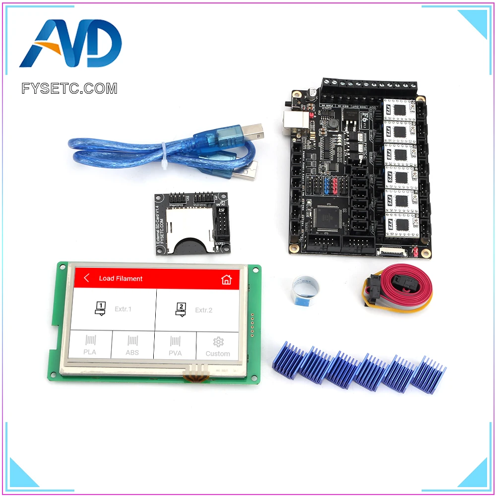 Материнская плата все в одном FYSETC F6 V1.3 + 6 шт. TB67S109 Stepsticker S109 Драйвер шагового