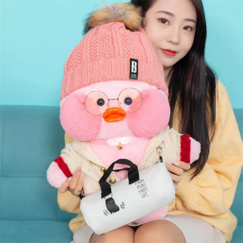 50 см Kawaii LaLafanfan кафе утка плюшевая игрушка милые животные мягкие куклы детские
