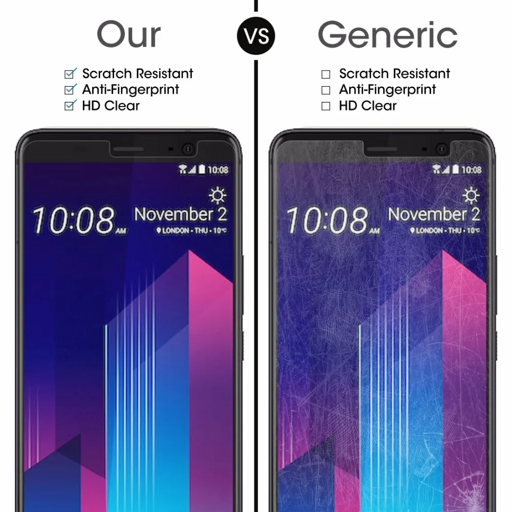 Пленка для экрана HTC One A9s 0 26 мм 9H твердость поверхности 2.5D изогнутые края