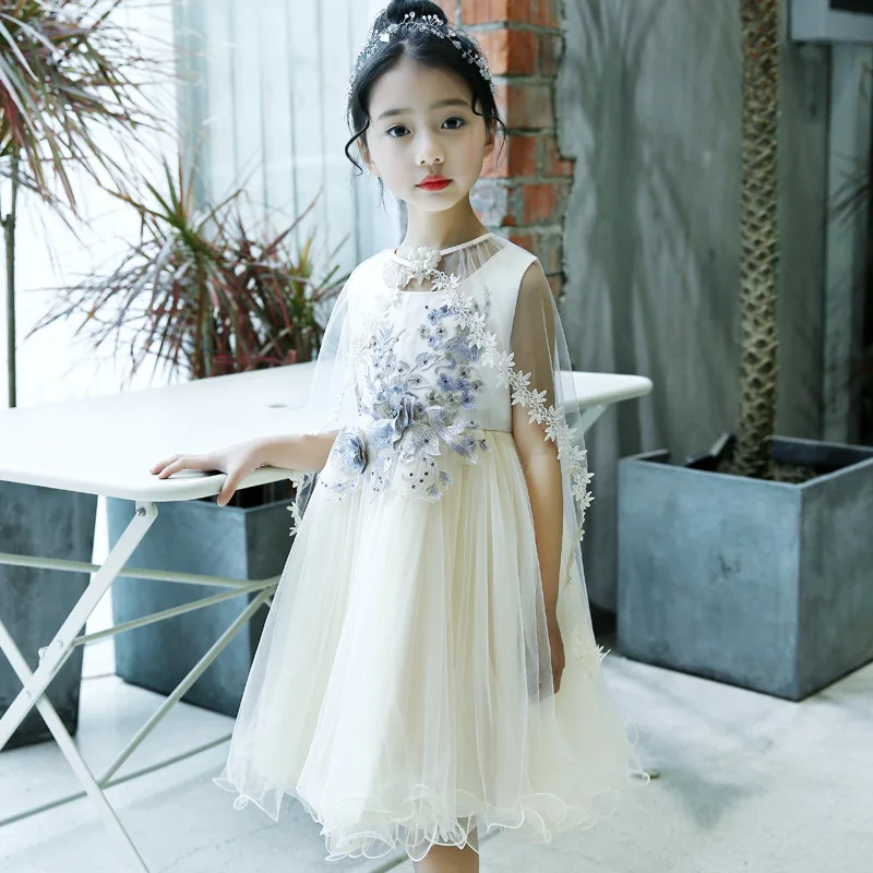 Kids Princess Dress Baby Girls Summer Clothes Children Flower Cappa Gauze Dresses Vestido Infantil Vetement Enfant Fille Costume | Детская