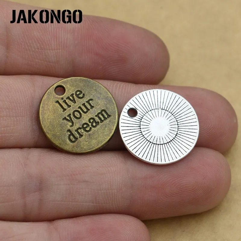 JAKONGO Античная Посеребренная живая ваша мечта Шарм Подвески для ювелирных изделий