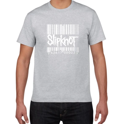 W344 grey Новая волна американского тяжелого металла Slipknot Футболка мужская металлическая лента хлопок футболка хип хоп Уличная крутая мужская одежда - Цвет: W344 grey