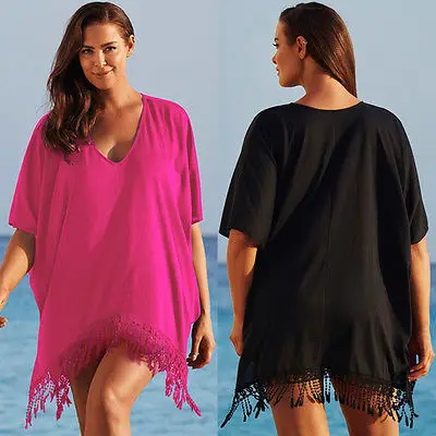 Hot Tassel Women Swimwear Summer Beach Cover Up Plus Size Outings Crochet Swim Suit Ups Wear Sun | Женская одежда