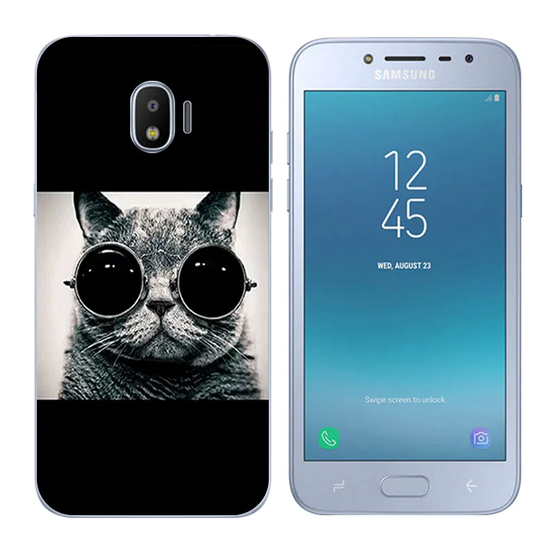 for Samsung Galaxy J2 Pro 2018 / SM-J250F Transparent Soft Silicone Back Phone Cover Hand Fundas |