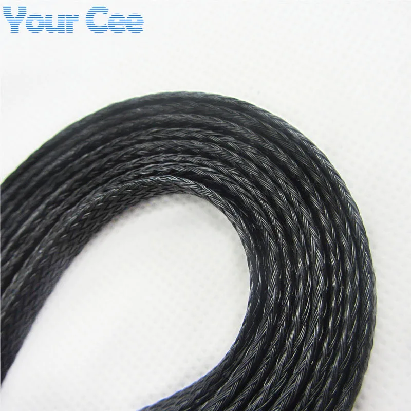 1 м Sheathing автомобильный провод нейлоновый плетеный кабель 8 мм черный|nylon braided cable