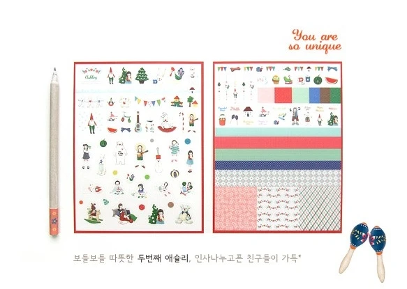 9 листов/партия милые знаковые дневник деко пакет Kawaii стикер планировщик s Note