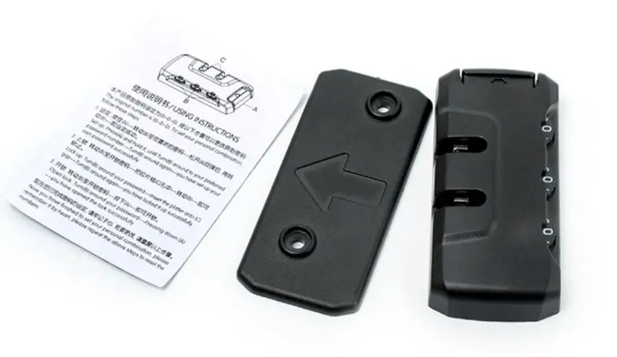 Новинка 10 шт. черный АБС 3 значный Комбинированный Замок для багажа чемодан