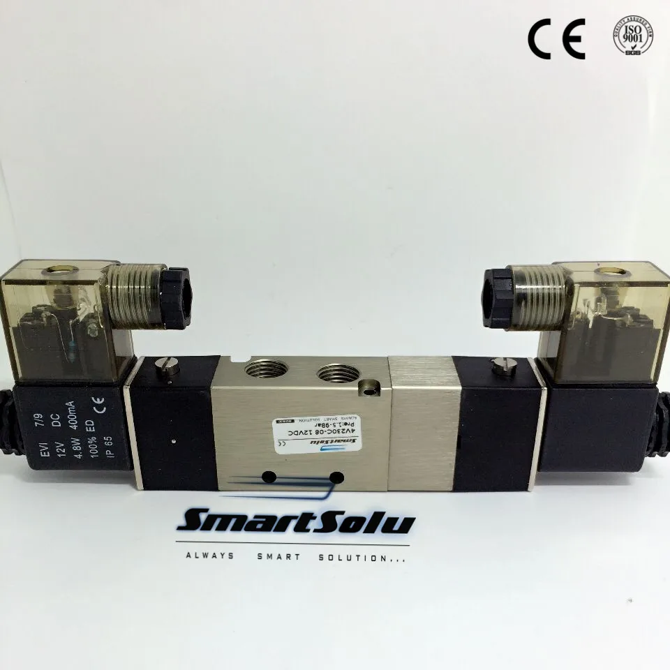 Бесплатная доставка 1/4 ''порты 4V230C 08 DC 12V 3 положения 5 Way воздушный Соленоидный