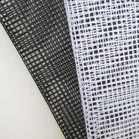 1 piece french high quality small squared black mesh fabric polyester white hard net fabric clothes patchwork sewing cloth tissu