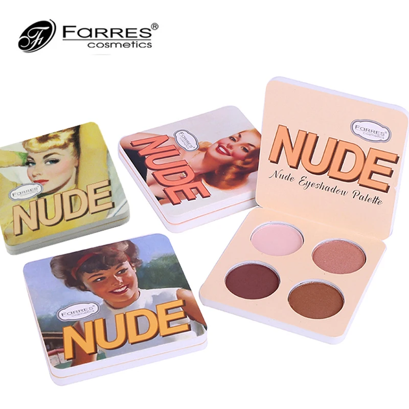Популярный бренд Makeup Pro 4 Цвета Палитра теней для век Косметика долговечная