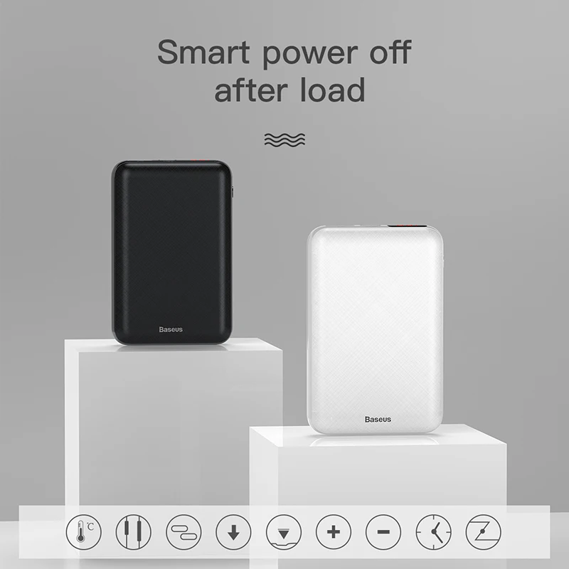 Внешний аккумулятор Baseus 10000 мАч для iPhone XS XR 5V 3A USB PD Быстрая зарядка 3 0 Powerbank Samsung Xiaomi