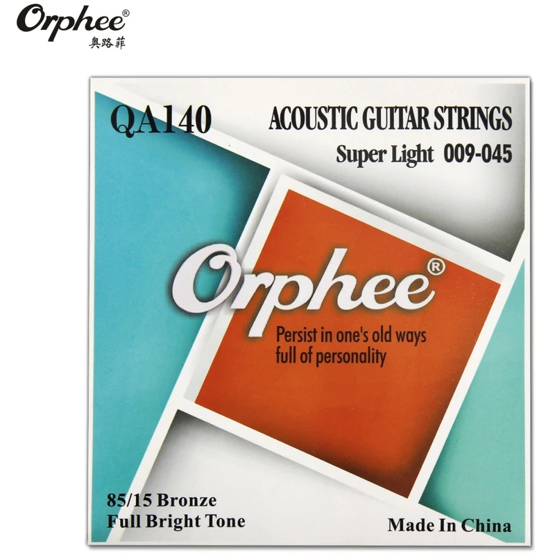 

Orphee QA140 009-045 Acoustic Guitar Strings 80/15 Bronze Hexagonal alloy Vacuum Packaging Guitar Parts Accessories