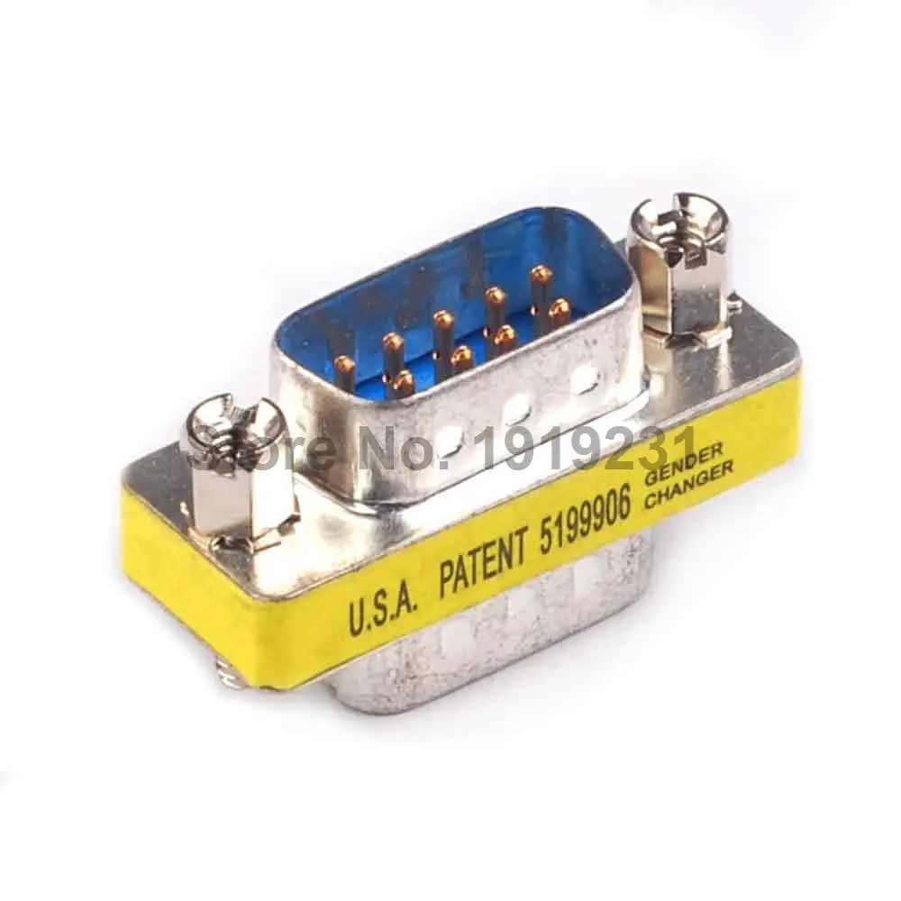 

1 шт. 9 Pin RS-232 DB9 Серийный кабель папа-папа адаптер для смены пола