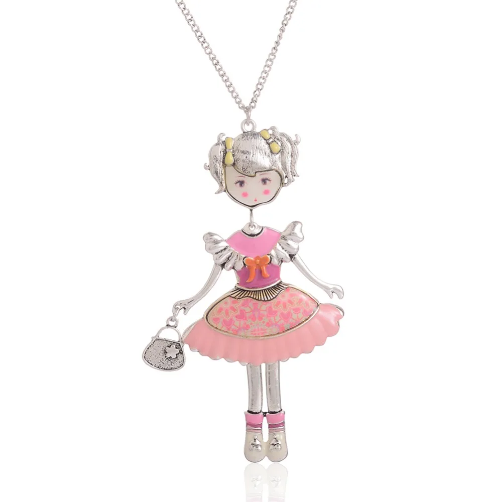 D &amp Rui Jewelry Doll Necklace Long Chain Alloy Pendant Fashion For Women 2017 News Accessories | Украшения и аксессуары