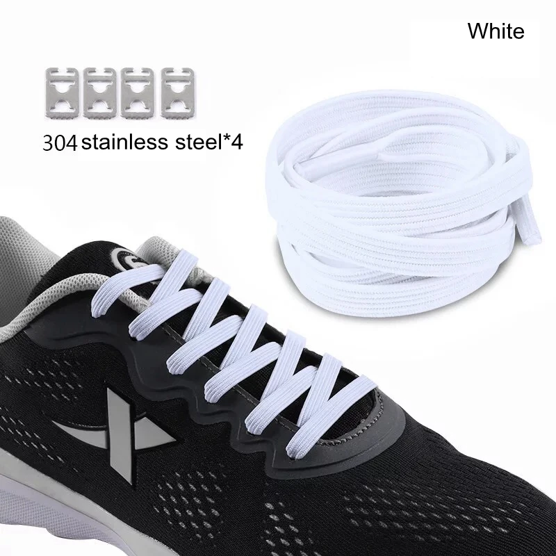 

1pair 16 Color No Tie ShoeLaces Elastic Rubber Shoe Laces Kids Adult Sneakers Shoelaces Flat Quick ShoeLace 100CM lacets baskets