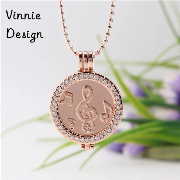 Vinnie Дизайн Ювелирные изделия Новое поступление музыкальная монета кулон