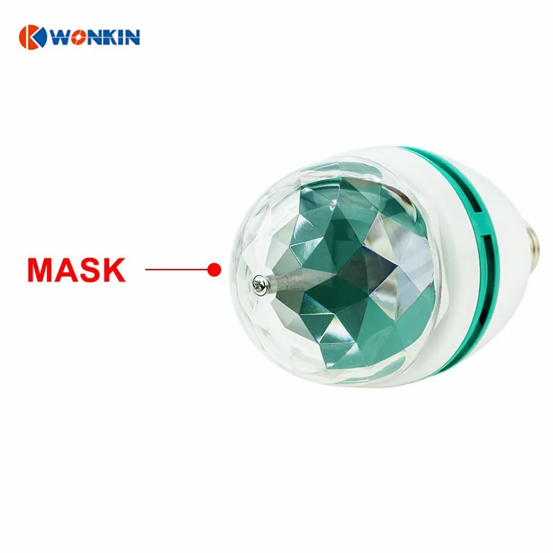 

Led Stage Light E27 Holder RGB 3W Full Color Auto Rotating Holiday AC85V-265V For Home Decoration Disco Party Dance