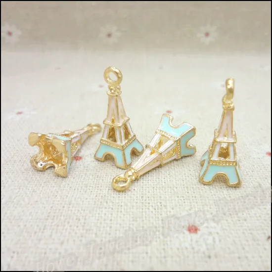 40 шт. высококачественные Подвески с Эйфелевой башней Плавающие из позолоченного