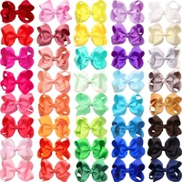 40 colors 4 5 inch kid girls large ribbon hair bows clips accessories for toddlers kids girls hair accessories