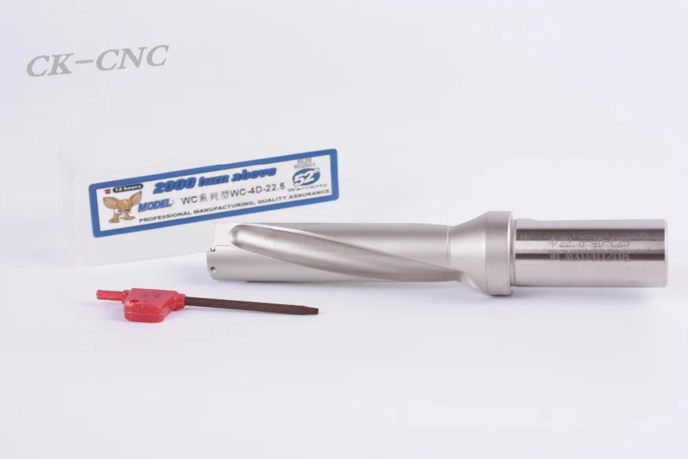 

NEW WC-4D-22.5 C25 U drill indexable drill CNC TOOL 22.5mm-4D Machining length=90mm for WCMX040208 insert