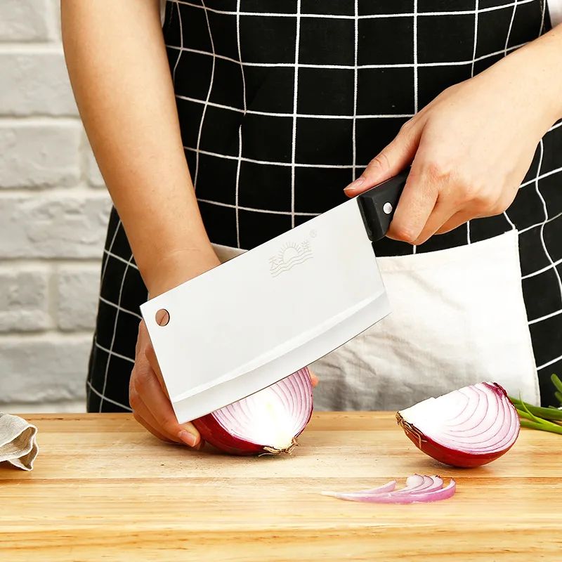 Нож для резки мяса китайский нож мясника кухонный из нержавеющей стали с