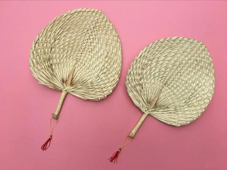 50 шт. веер из пальмовых листьев плетеный для ладони ручной работы натурального