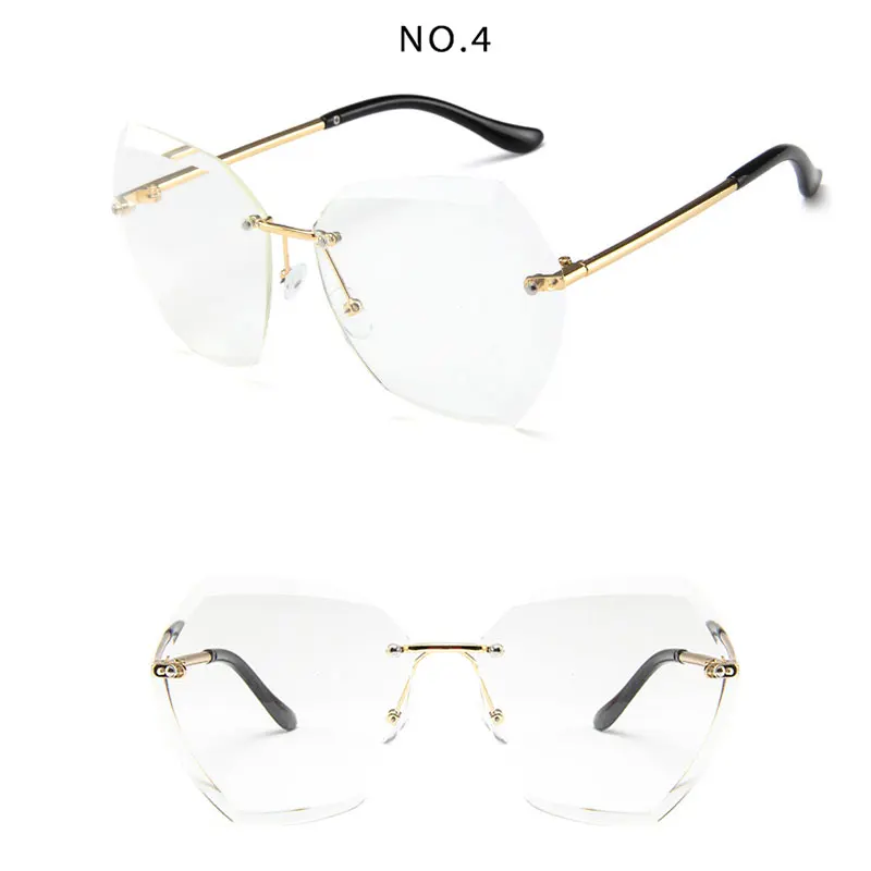 Женские солнцезащитные очки оверсайз из полигона синие розовые коричневые без